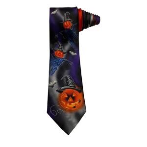 J Garcia Lust Collection Fifty Eight Halloween Pumpkins Novelty Necktie
